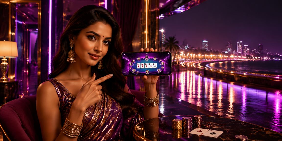 Night view of Mumbai Marine Drive with neon glow representing slots entertainment